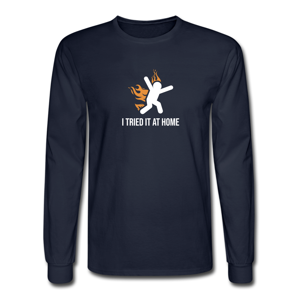 I Tried it at Home LS Tshirt - navy