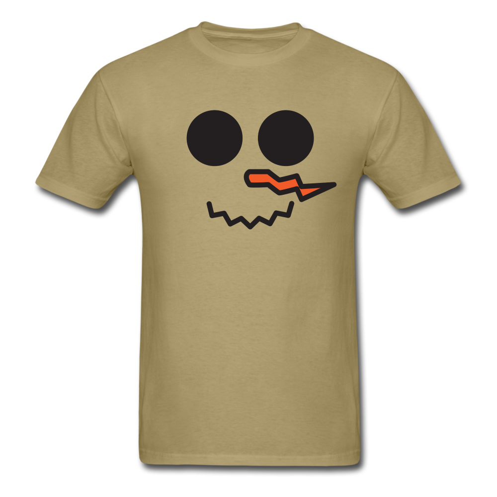 Snowman Face 2 SS TShirt - khaki