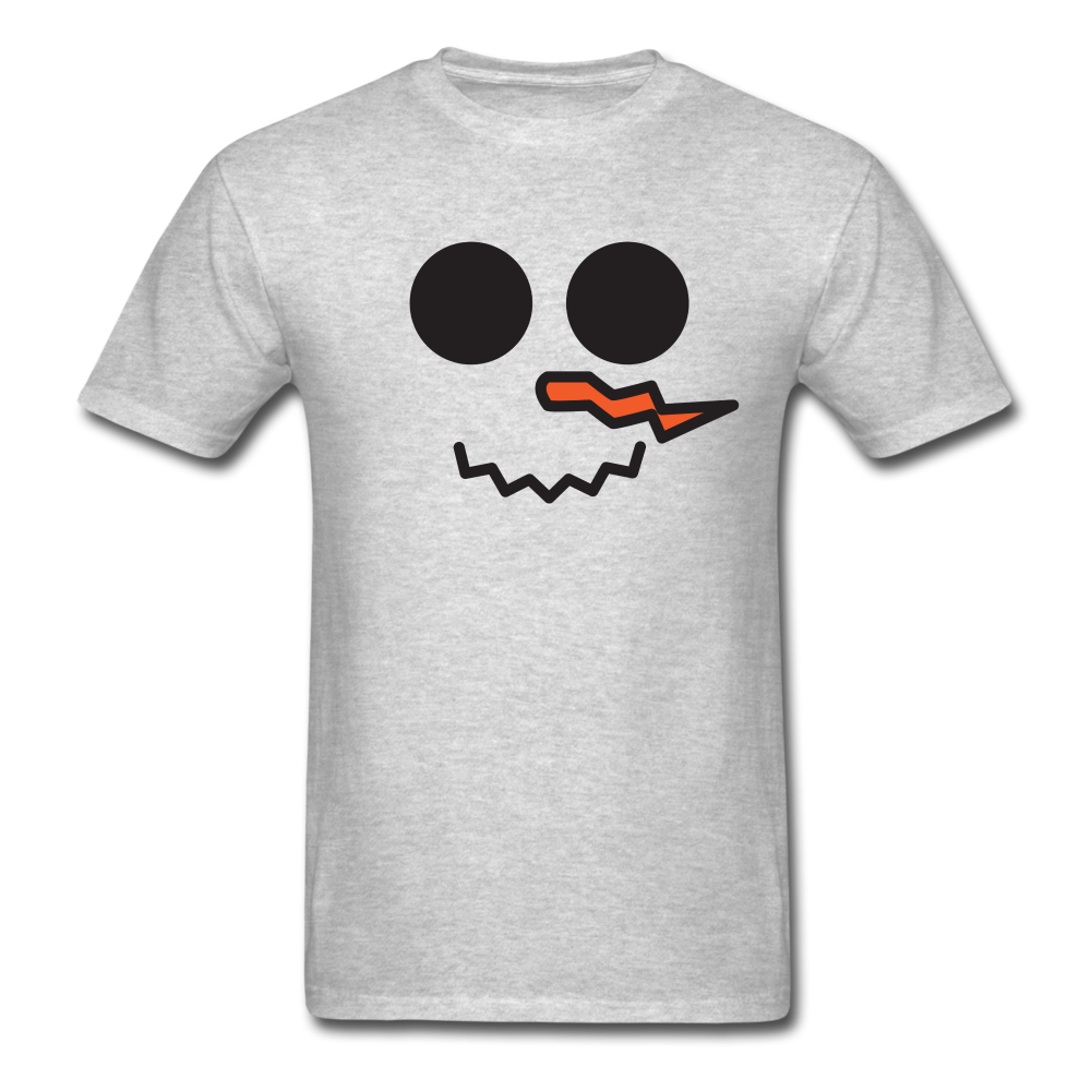 Snowman Face 2 SS TShirt - heather gray