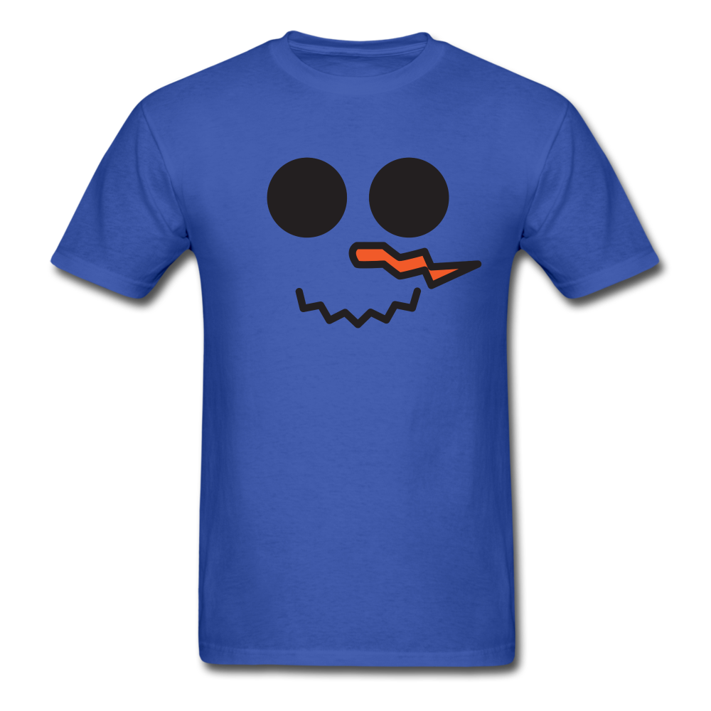 Snowman Face 2 SS TShirt - royal blue