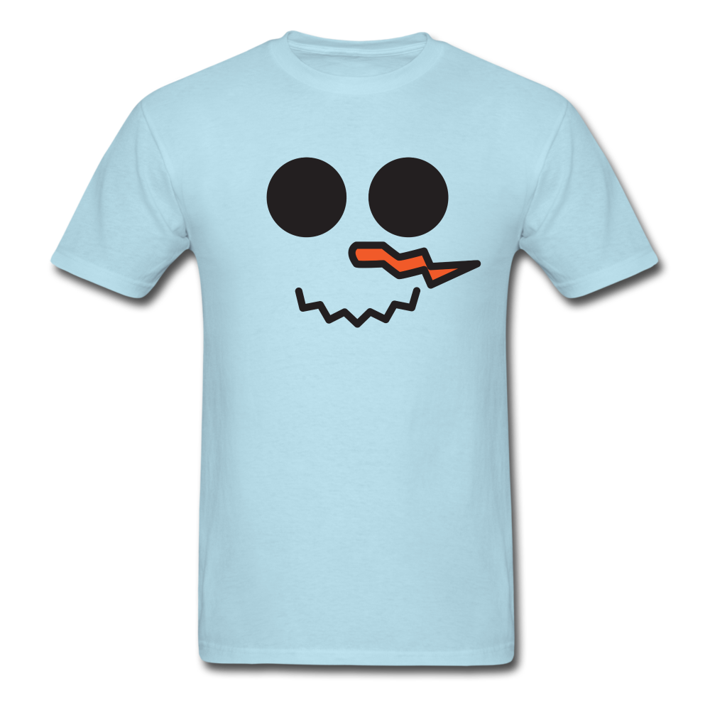 Snowman Face 2 SS TShirt - powder blue