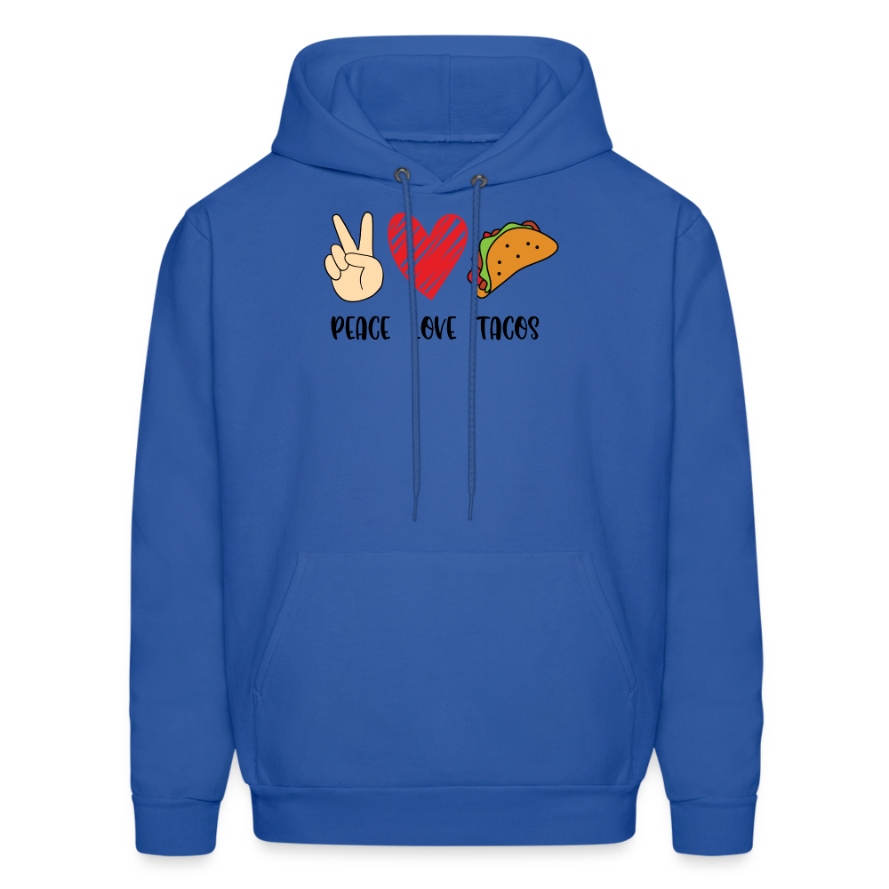Peace Love Tacos Hoodie - royal blue