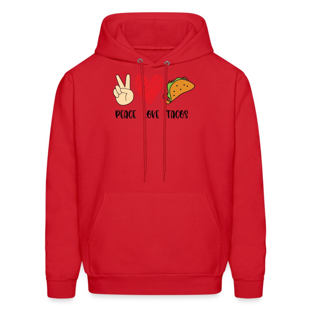 Peace Love Tacos Hoodie - red
