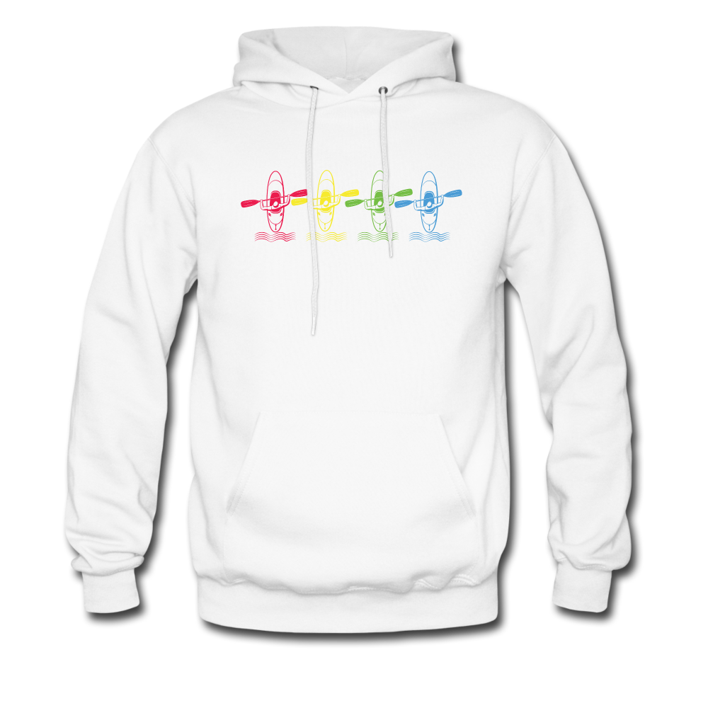 Live Love Kayak Hoodie - white