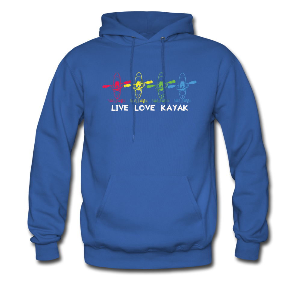 Live Love Kayak Hoodie - royal blue