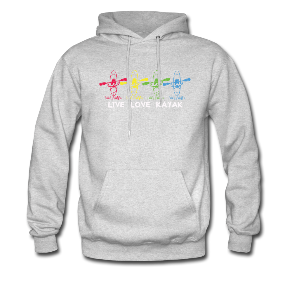 Live Love Kayak Hoodie - ash