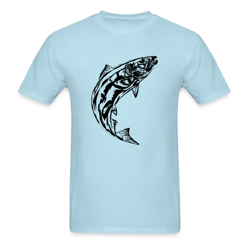 Jumping Fish T-Shirt - powder blue