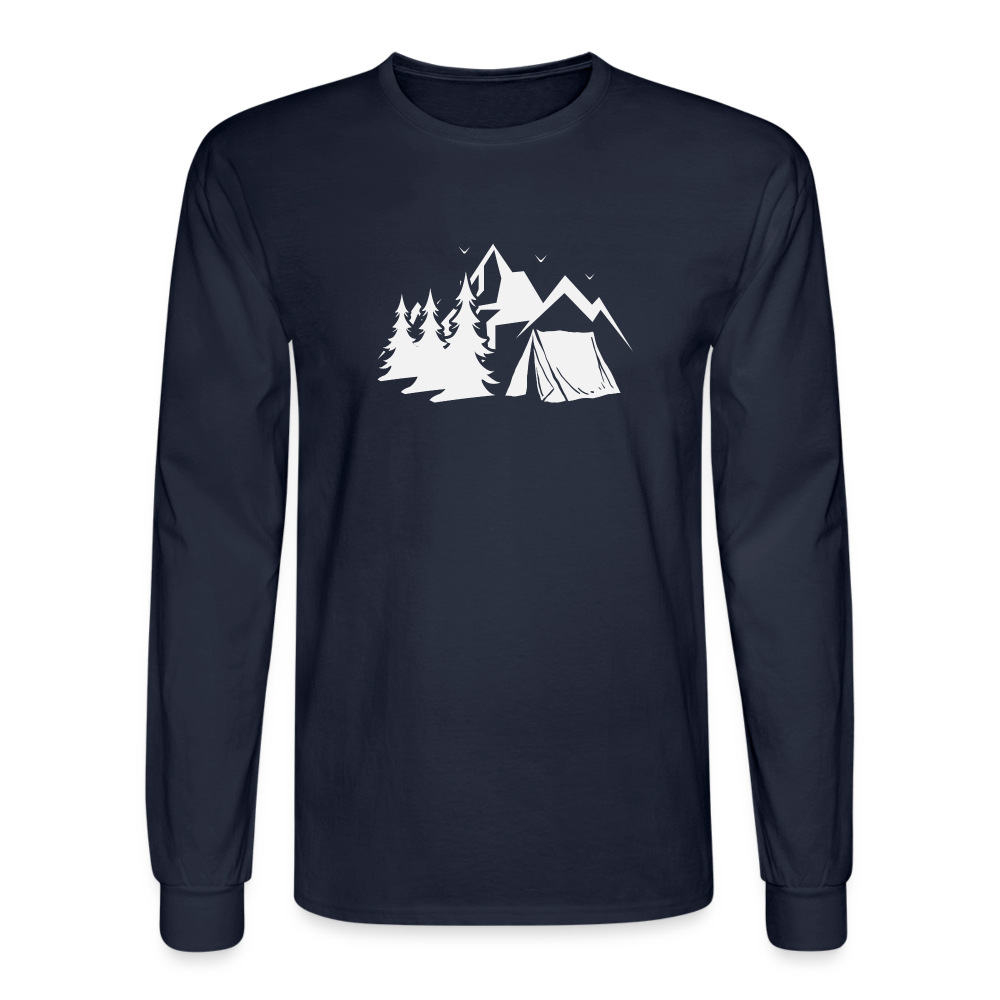 Camping Long Sleeve T-Shirt - navy