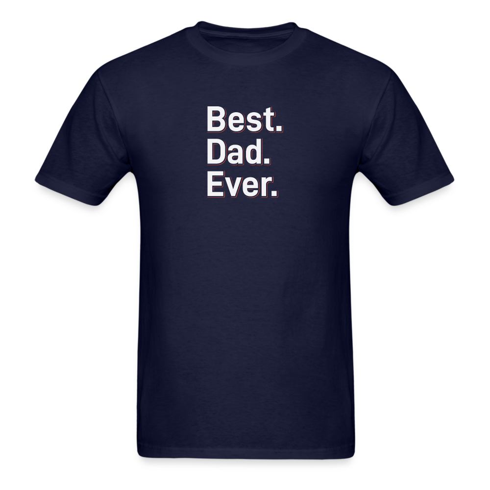 Best Dad Ever 1 Wh T-Shirt - navy