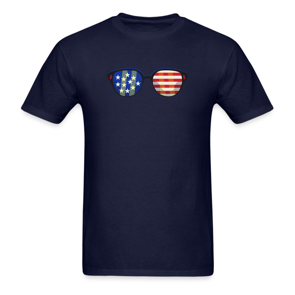 Stars and Stripes Glasses T-Shirt - navy