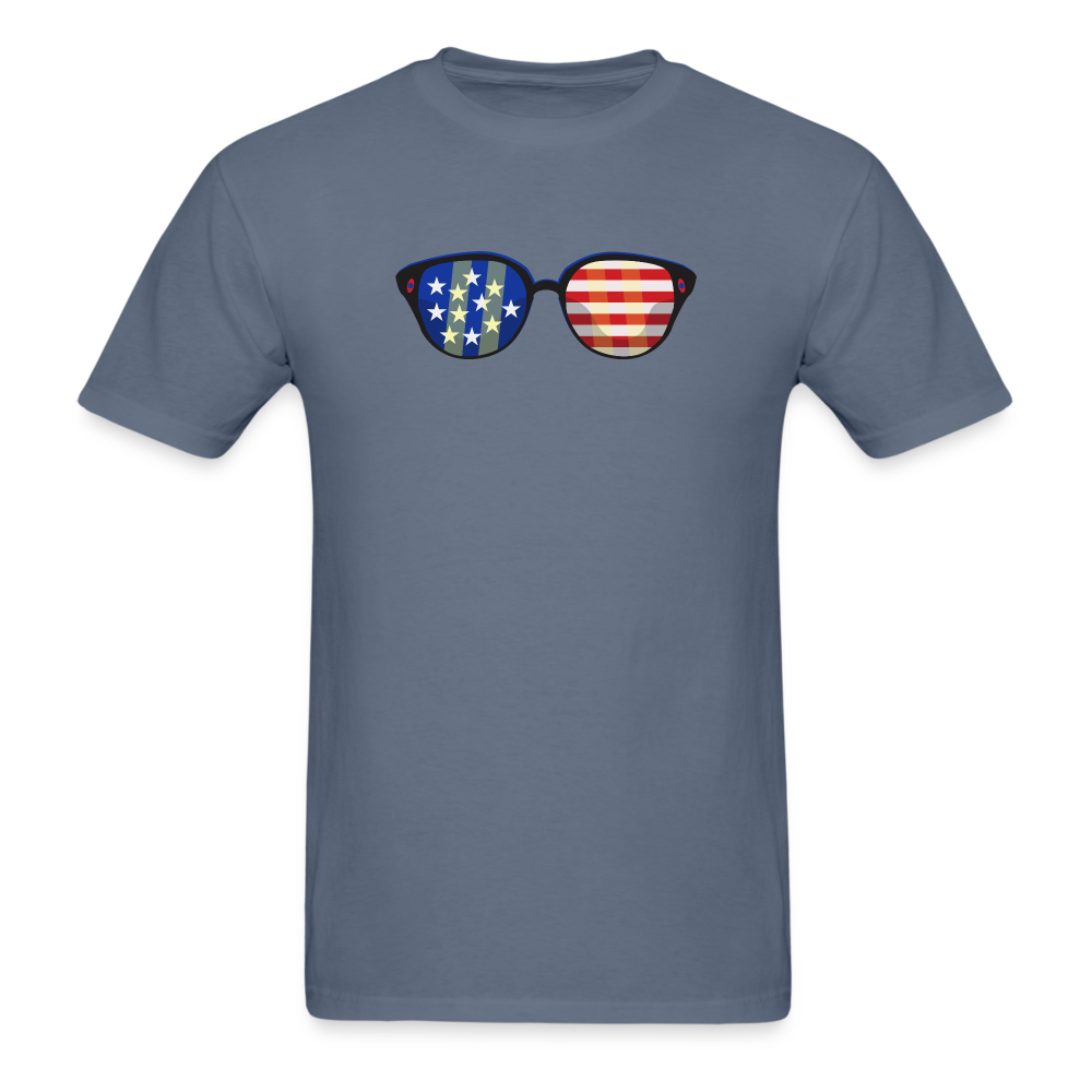 Stars and Stripes Glasses T-Shirt - denim