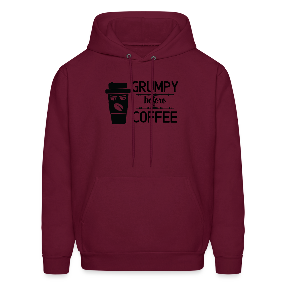 Grumpy before Coffee Hoodie - burgundy