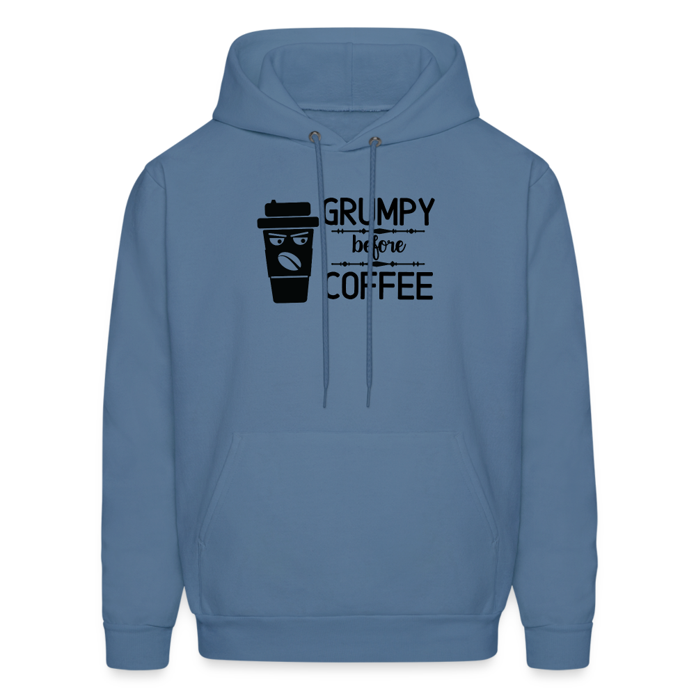 Grumpy before Coffee Hoodie - denim blue