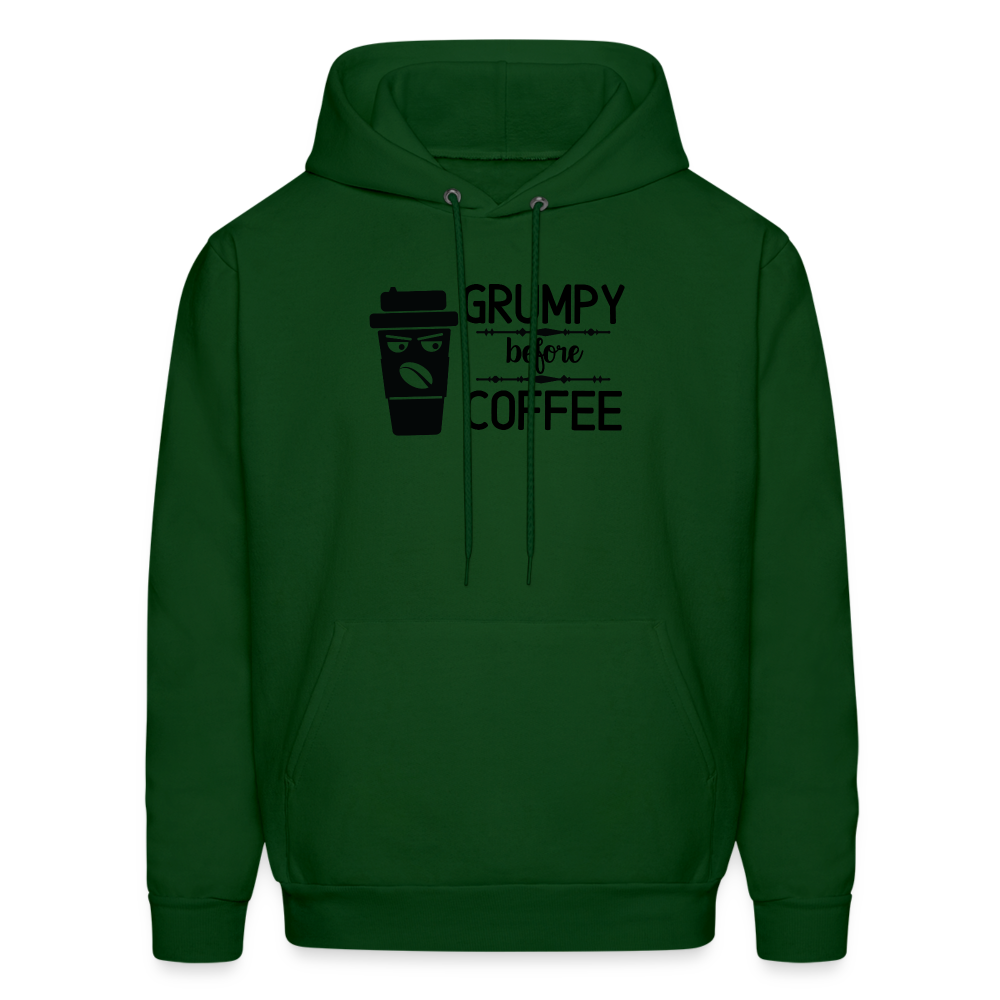 Grumpy before Coffee Hoodie - forest green