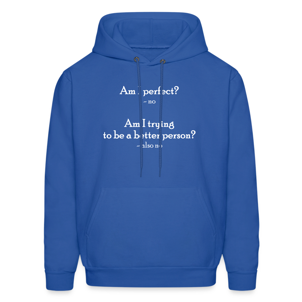 Am I Perfect-w Hoodie - royal blue
