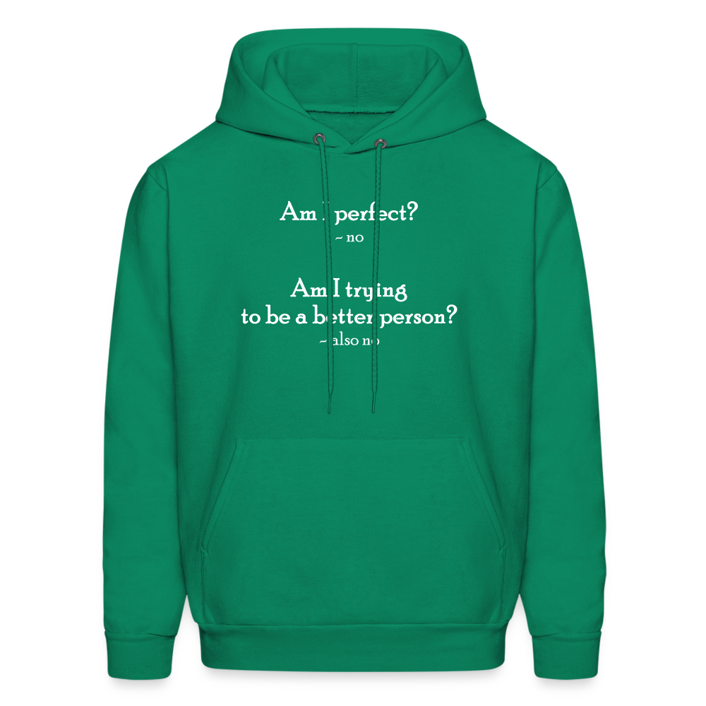 Am I Perfect-w Hoodie - kelly green