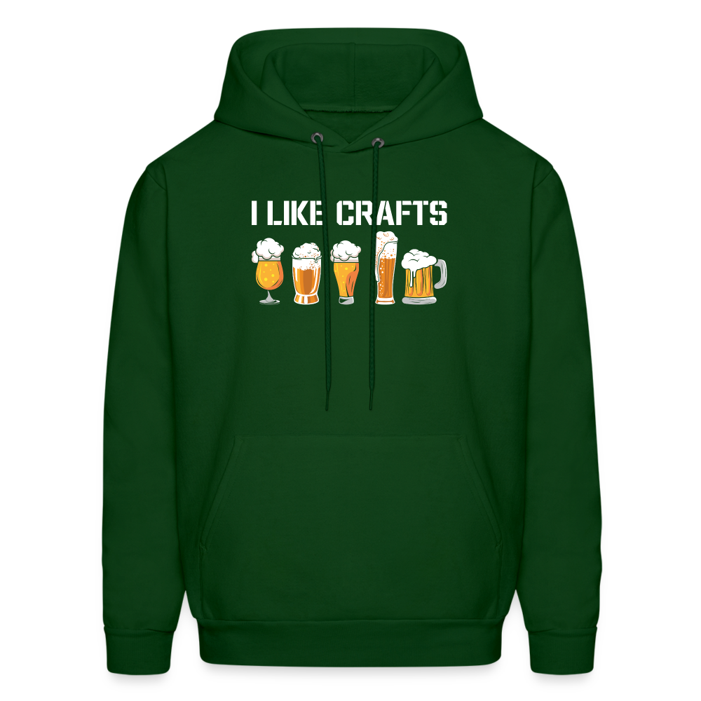 I Like Crafts Hoodie - forest green