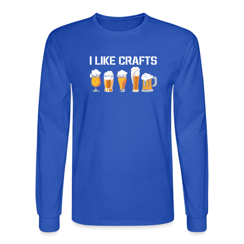 I Like Crafts Long Sleeve T-Shirt - royal blue