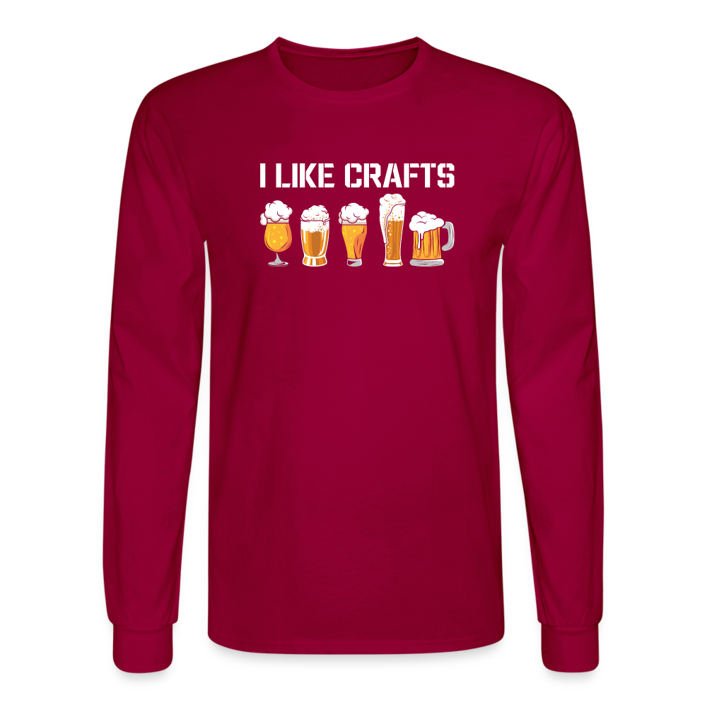 I Like Crafts Long Sleeve T-Shirt - dark red