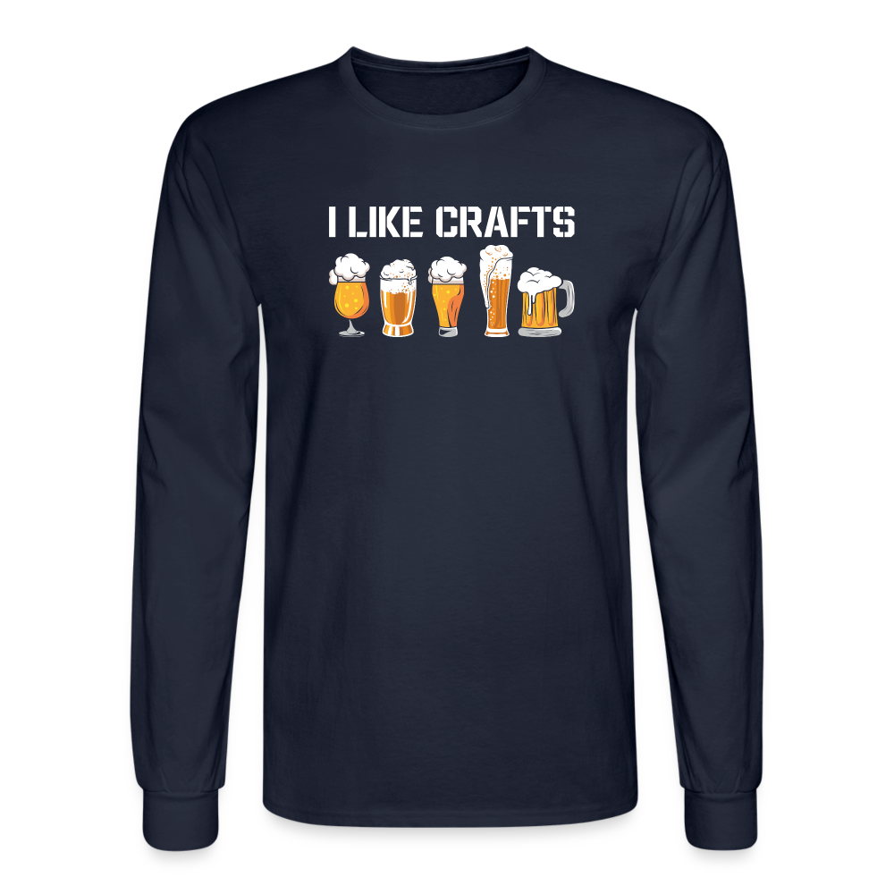 I Like Crafts Long Sleeve T-Shirt - navy