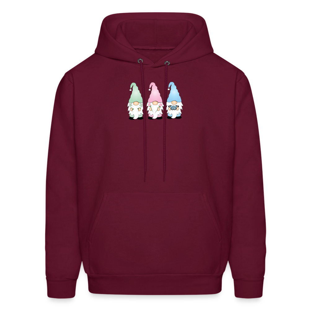 Easter Gnomes Hoodie - burgundy