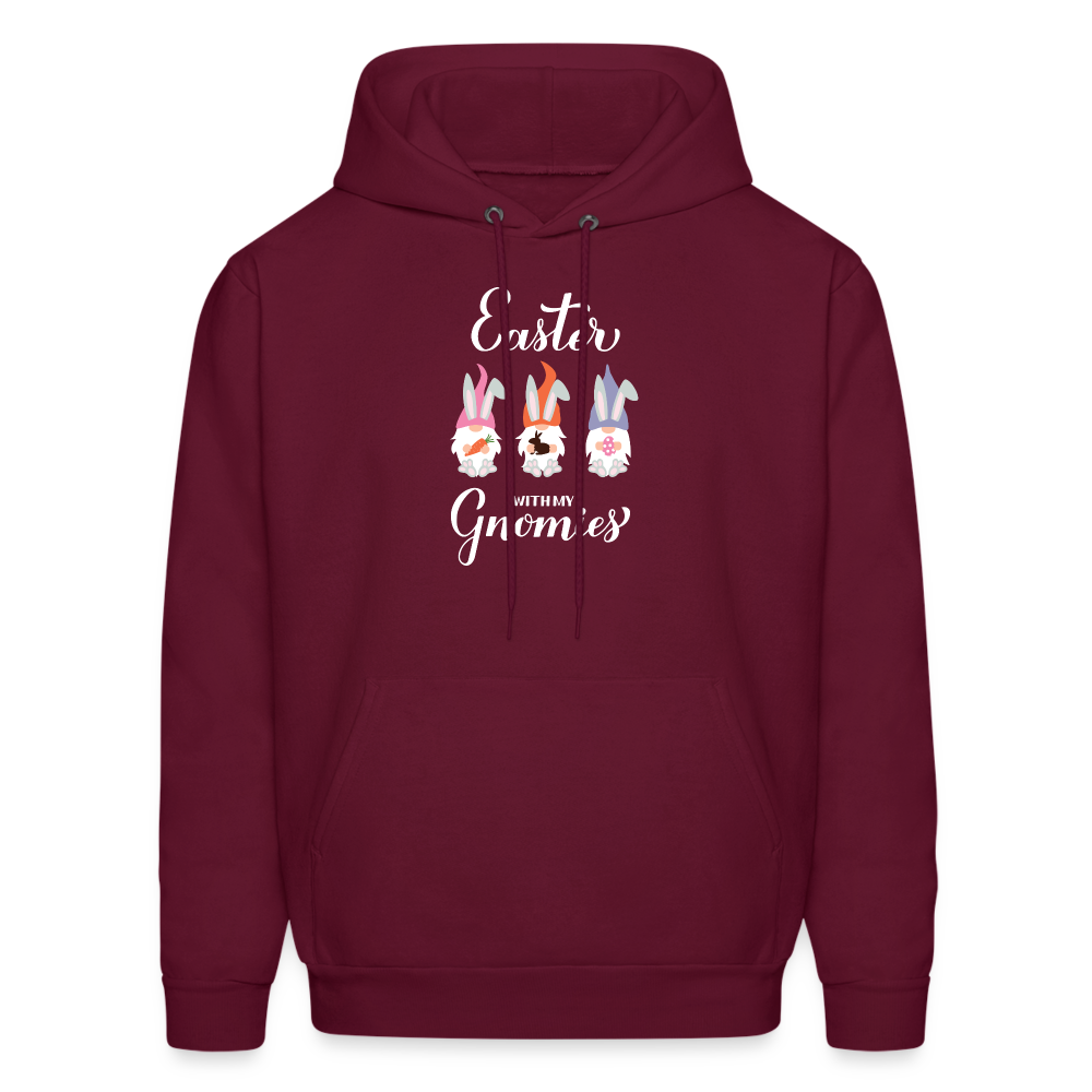 Easter Gnomies Hoodie - burgundy