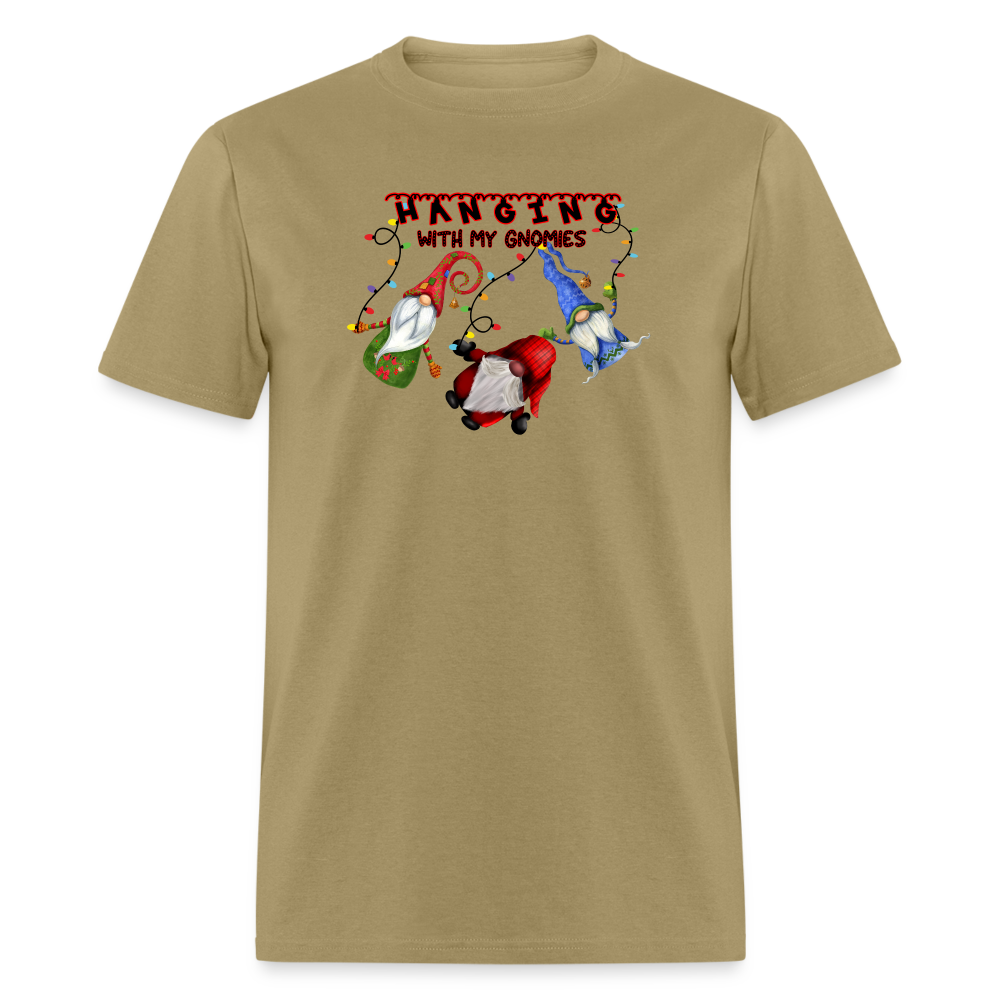 Hanging with my Gnomies T-Shirt - khaki