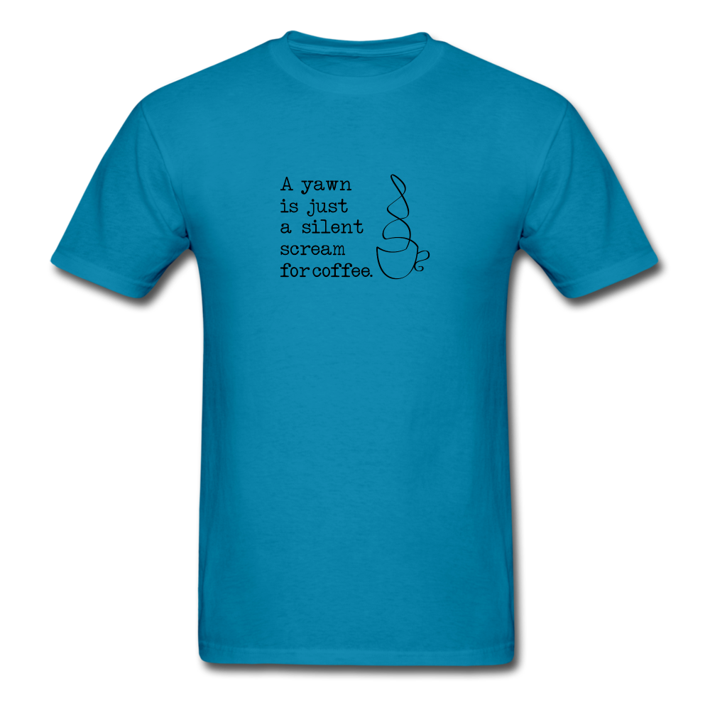 Silent Scream for Coffee TShirt - turquoise