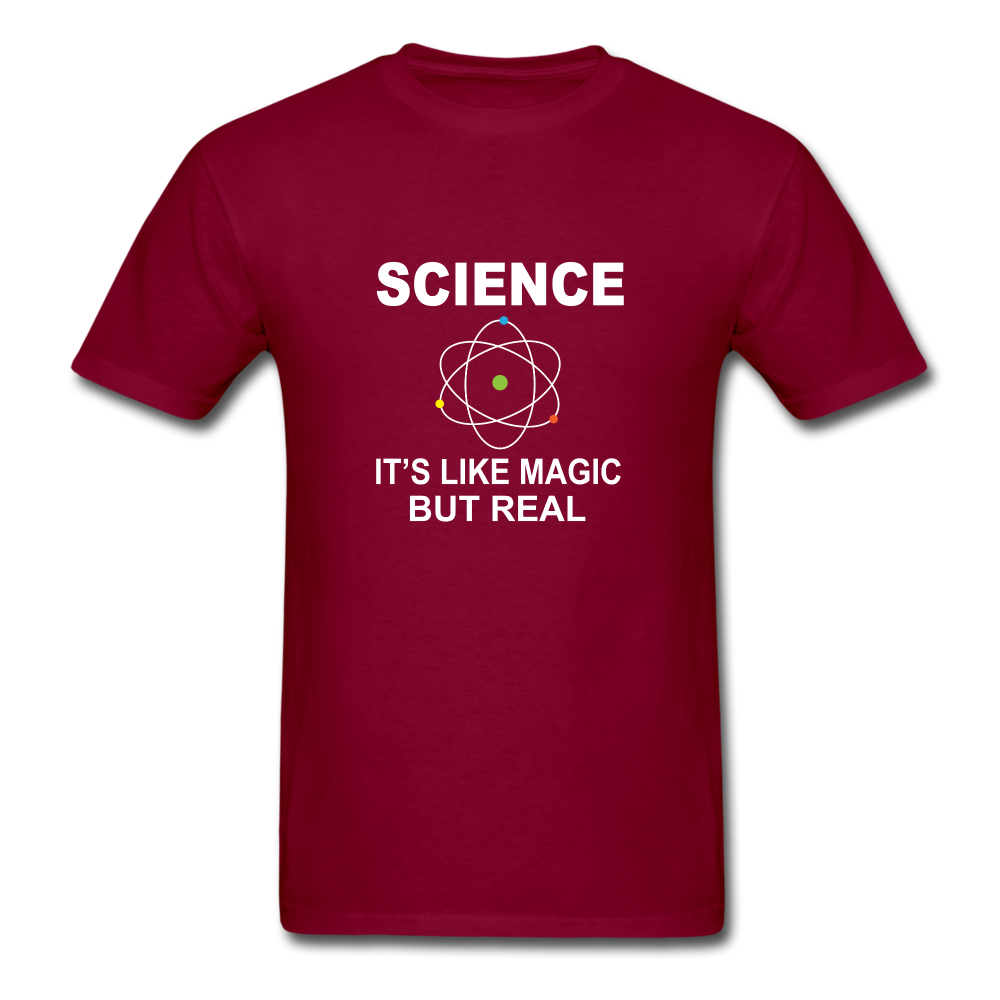 Science It's Like Magic Tshirt - burgundy