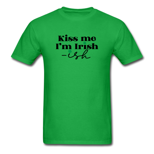 Kiss Me I'm Irish-ish Tshirt - bright green