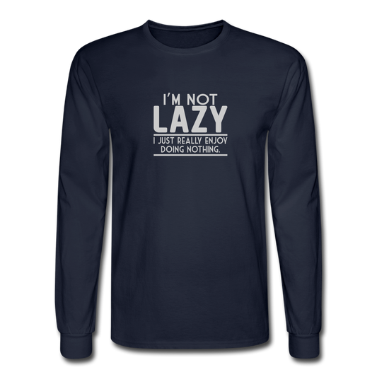 I'm Not Lazy LS TShirt - navy