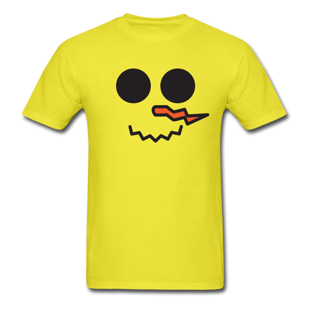 Snowman Face 2 SS TShirt - yellow