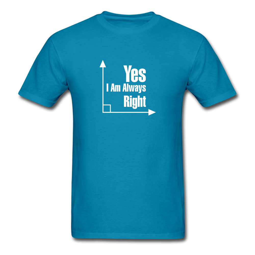 Yes I am always right SS TShirt - turquoise