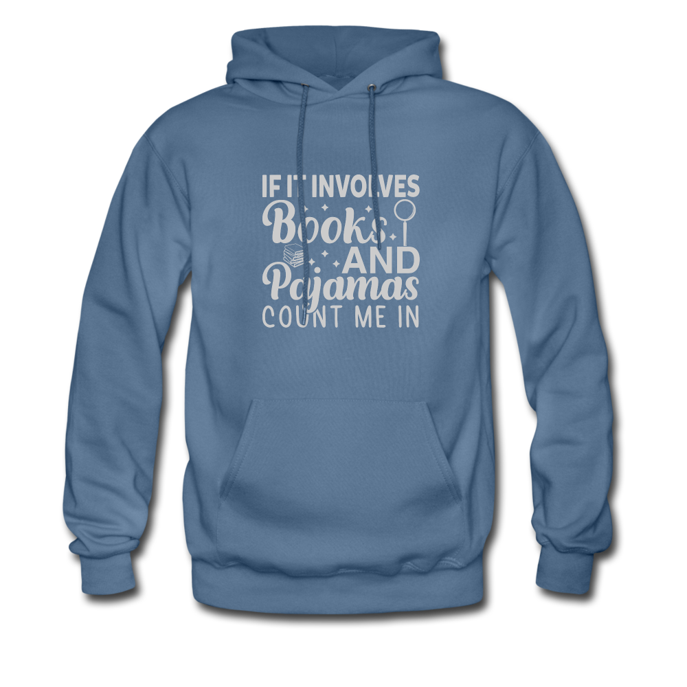 If it involves books hoodie - denim blue