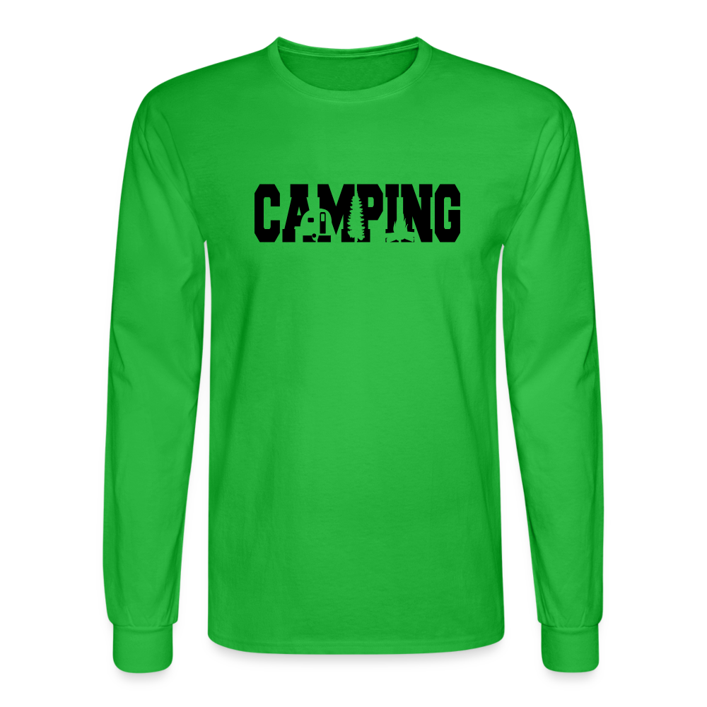 Camping 2 Long Sleeve T-Shirt - bright green
