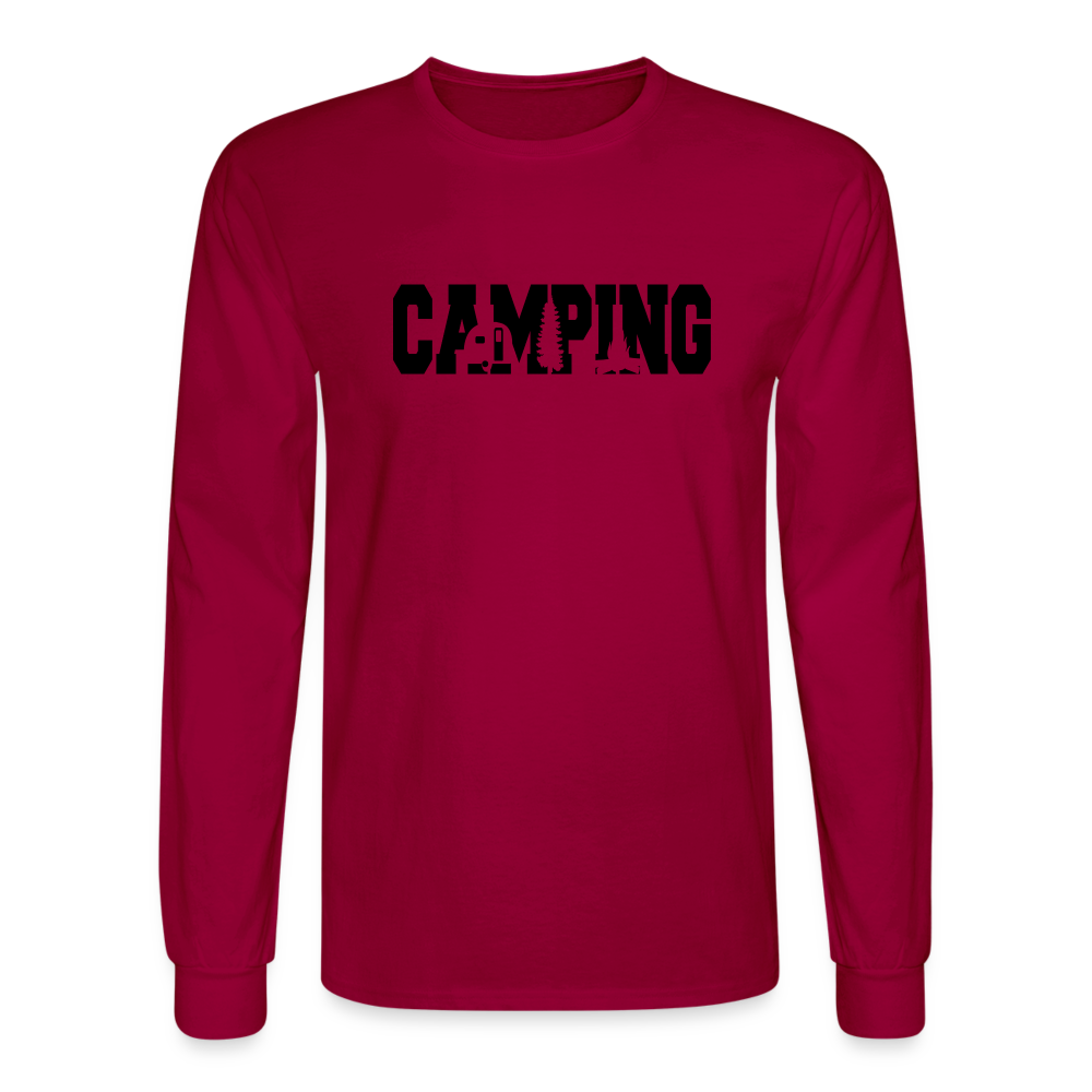 Camping 2 Long Sleeve T-Shirt - dark red