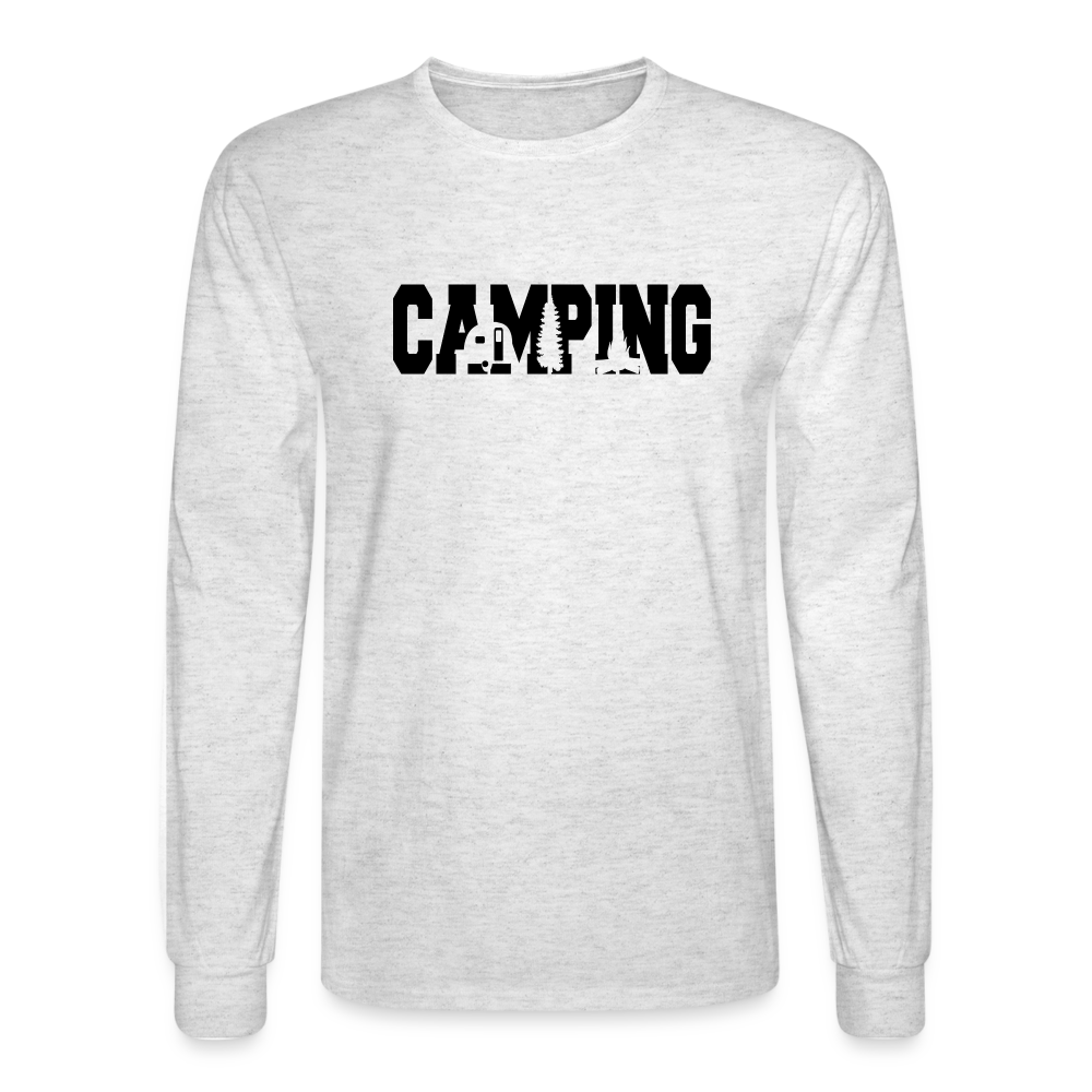 Camping 2 Long Sleeve T-Shirt - light heather gray