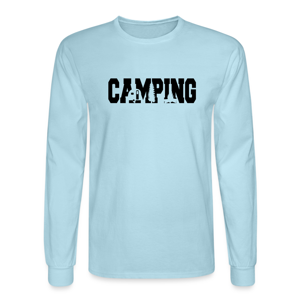 Camping 2 Long Sleeve T-Shirt - powder blue