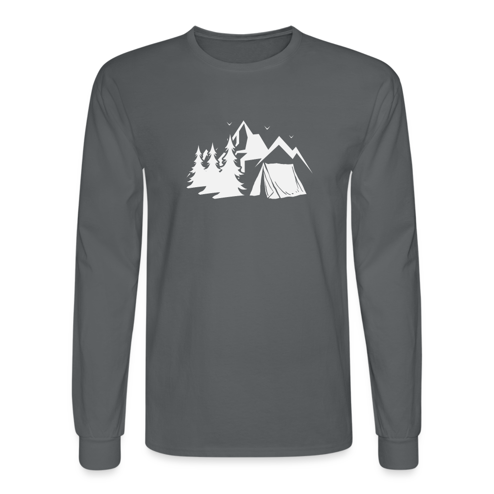 Camping Long Sleeve T-Shirt - charcoal