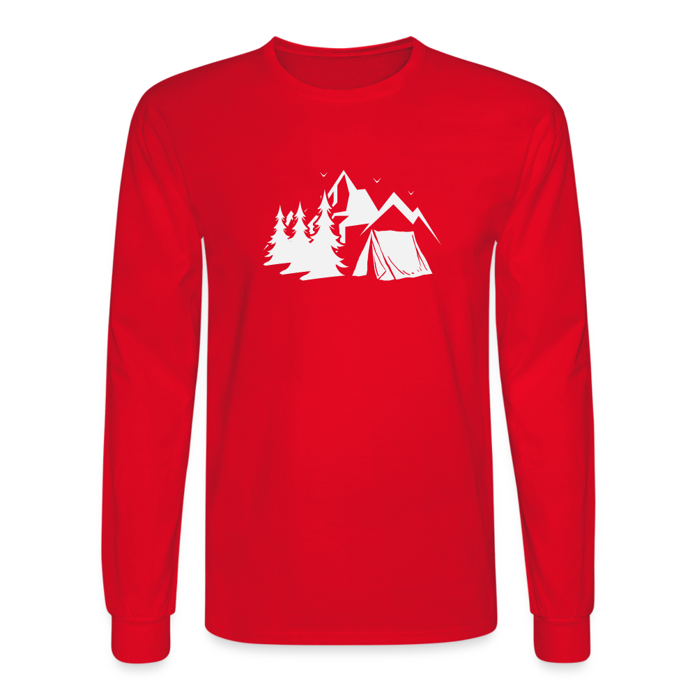 Camping Long Sleeve T-Shirt - red