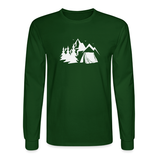 Camping Long Sleeve T-Shirt - forest green
