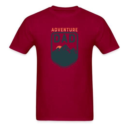 Adventure Dad T-Shirt - dark red