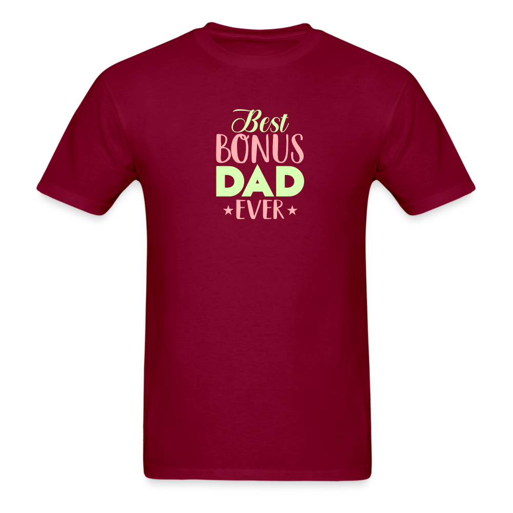Best Bonus Dad Ever T-Shirt - burgundy