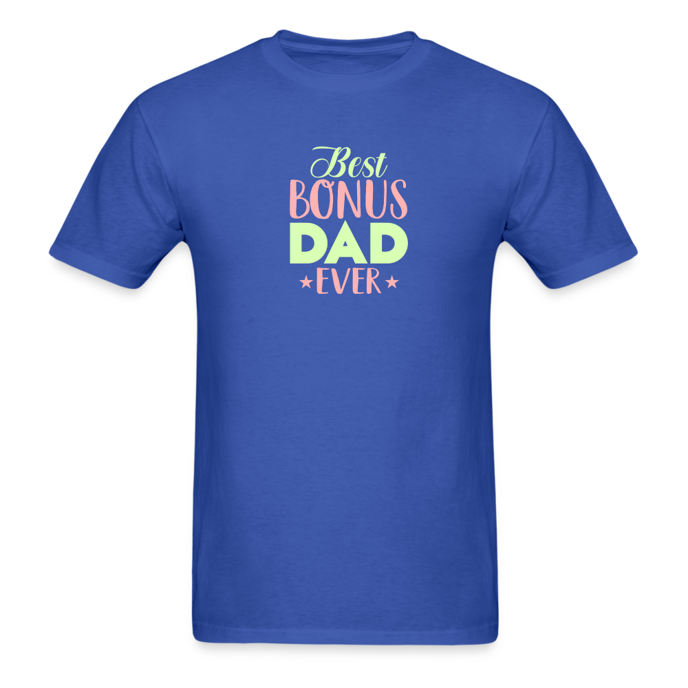 Best Bonus Dad Ever T-Shirt - royal blue