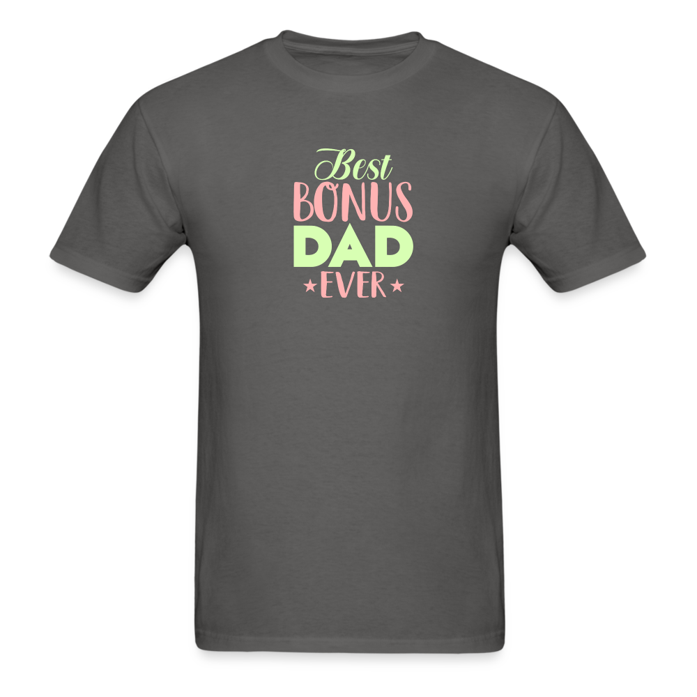 Best Bonus Dad Ever T-Shirt - charcoal