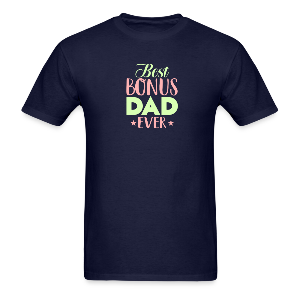 Best Bonus Dad Ever T-Shirt - navy