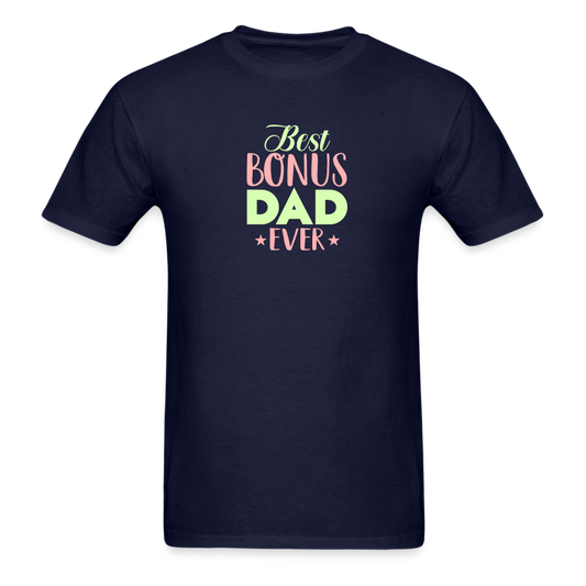 Best Bonus Dad Ever T-Shirt - navy