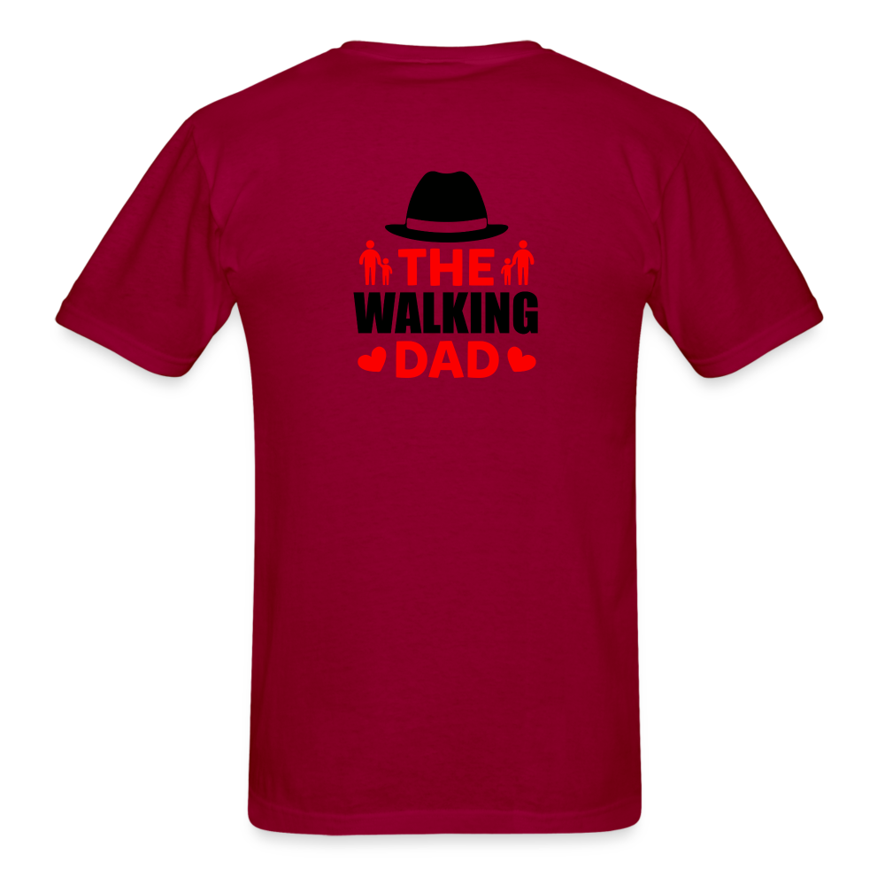 The Walking Dad T-Shirt - dark red