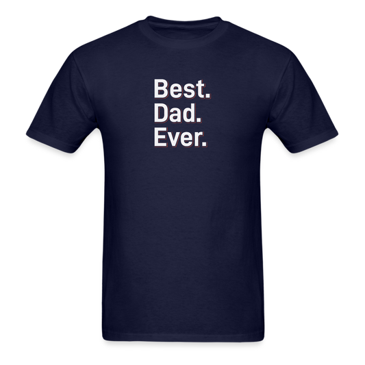 Best Dad Ever 1 Wh T-Shirt - navy