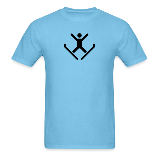 Jumping Skier T-Shirt - aquatic blue